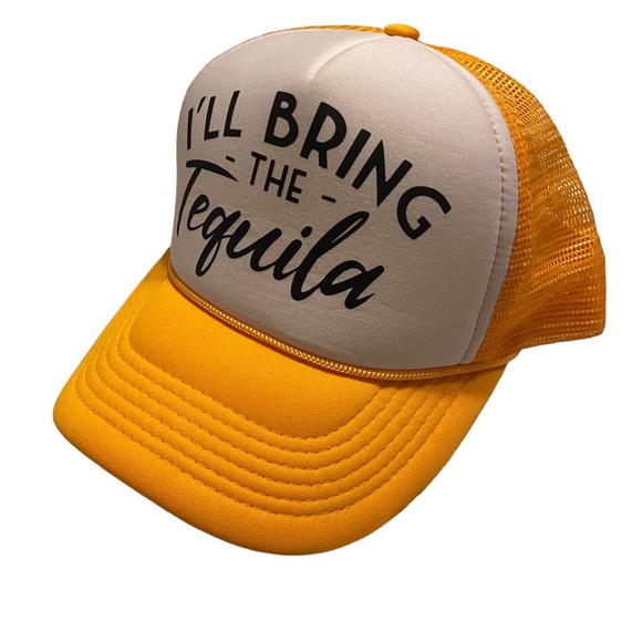 I’ll Bring The Tequilla Hat - Women’s Fun Trucker Style Cap - One Size - Yellow - Picture 2 of 7